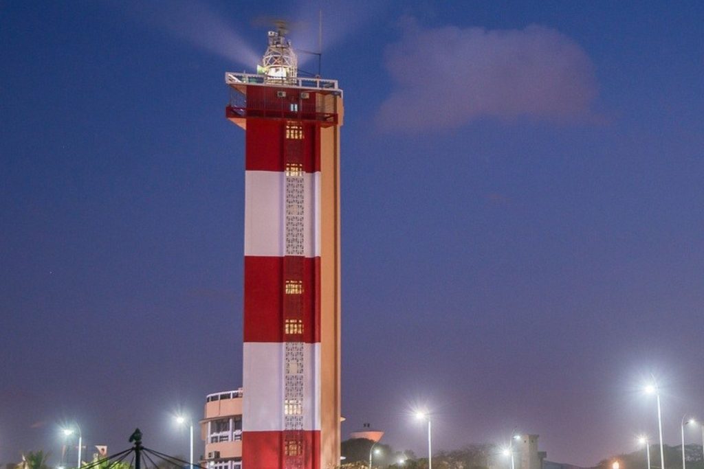 Marina beach light house view