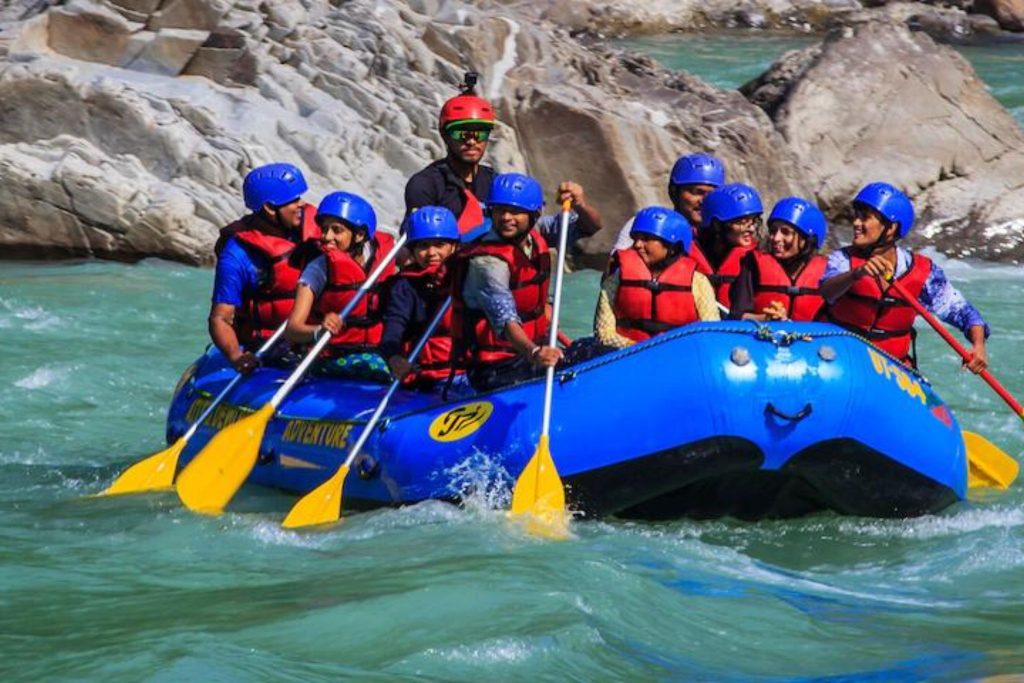 white water rafting - Himalayan landscape