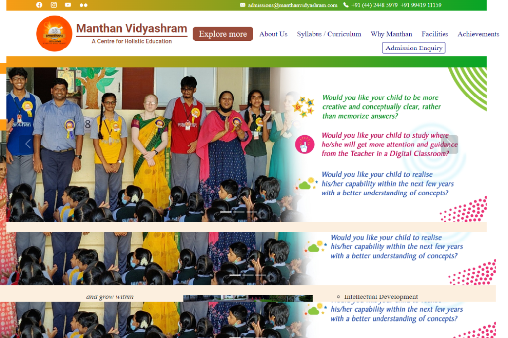 Manthan Vidyashram: A Hub of Holistic Education in Chennai
