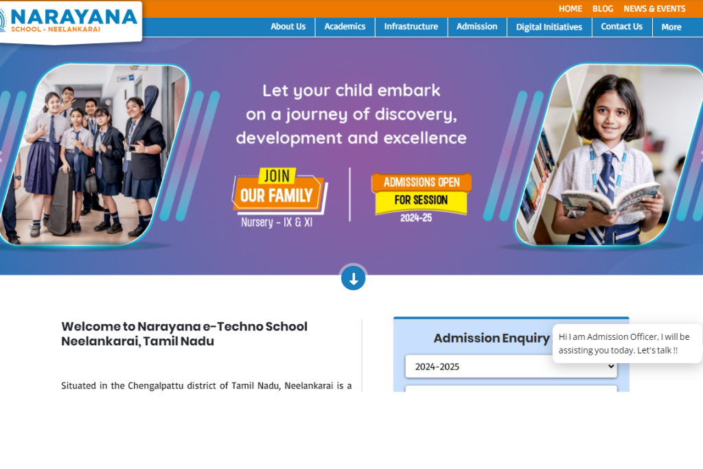 Narayana e-Techno School, Neelankarai: A Leading Educational Institution in ECR, Chennai