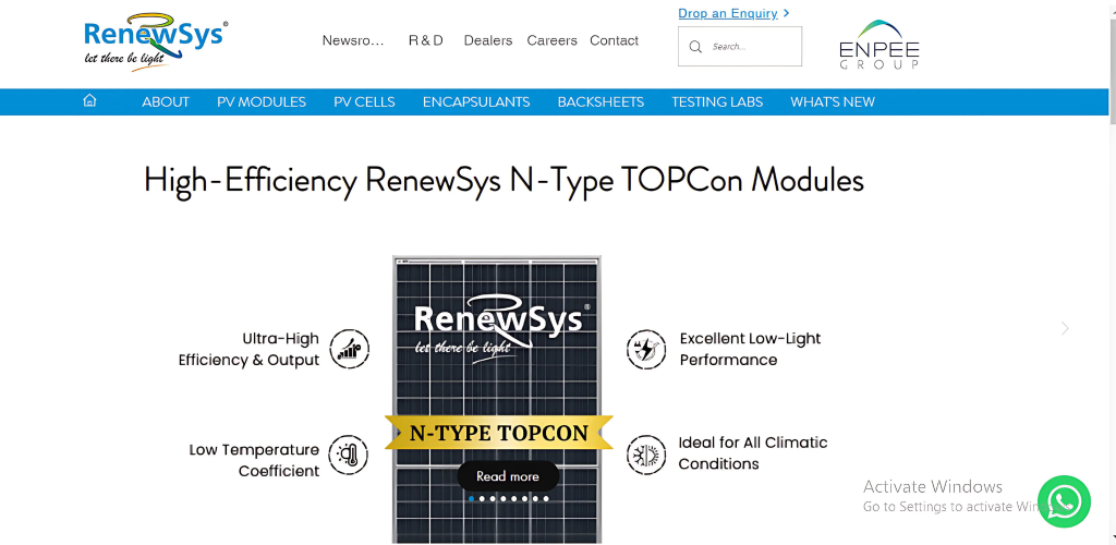 top solar panel